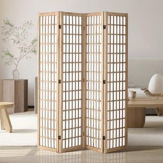 OEM Biombo Port&aacute;til De 4 Paneles, Biombo Japon&eacute;s Plegable 1620 X 1700 X 18,5 Mm, Separador Port&aacute;til Y Decorativo Para Separar Espacios En Casa, Oficina, R