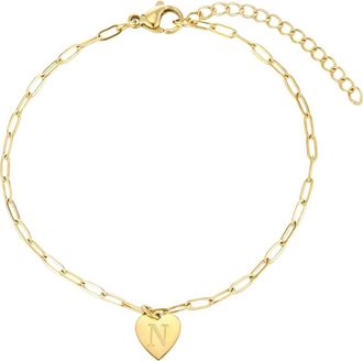 Adornia Initial Chain Bracelet in Gold-N at Nordstrom Rack
