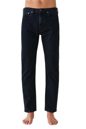 Jeanerica Tapered Mid Rise Jean In Blue Black