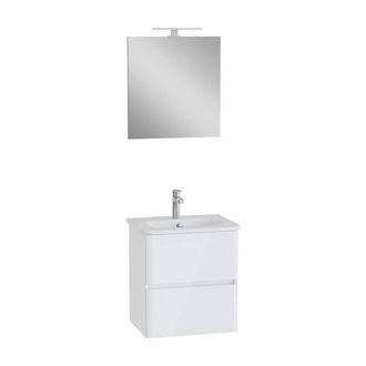 Vitra Mobile Bagno mia Round Plus Base Cm. 56,5 X 44,8 X 62,5 - Bianco Lucido