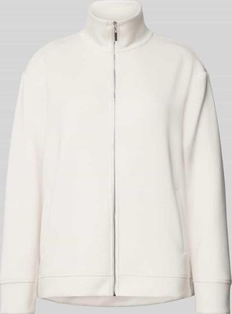 Christian Berg Sweatjacke mit Stehkragen in Ecru, Größe XL