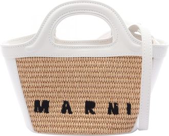 Marni TROPICALIA BAG Micro leather raffia 2way bag