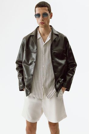 H&M Relaxed Fit Linen-blend Shorts in White at Nordstrom, Size Xx-Large