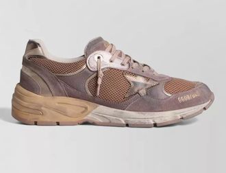 Golden Goose running dad sneakers suede mesh panels