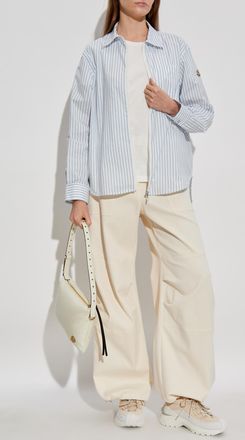 Moncler Shirt With Striped Pattern Camicia, Womens, Light Blue