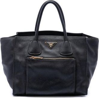 Prada Pre-owned Prada Vitello Daino Front Pocket Open Convertible Tote Ladies SH8YM1Z0MUINMBKP