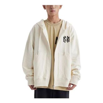 Mitchell & Ness Branded Hooded Jacket Off White MNRQAWTOHC010-OFW