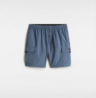 Vans Badeshorts VANS PRIMARYCARGOLOOSEELASTICBOARDSHORT, Herren, Gr. XXL, N-Gr, stormyweathe, Obermaterial: 61% Baumwolle, 39% Polyester, Badehosen Badesho