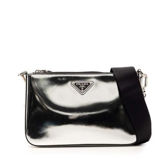 Prada Pre-owned Prada Brushed Leather Re Edition Zip Messenger Bag Ladies BUF450LFJN6J85OS