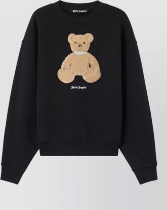 Palm Angels cotton bear crewneck sweatshirt