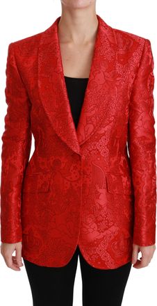 Dolce & Gabbana Rood Gebloemde Engel Blazer Jasje