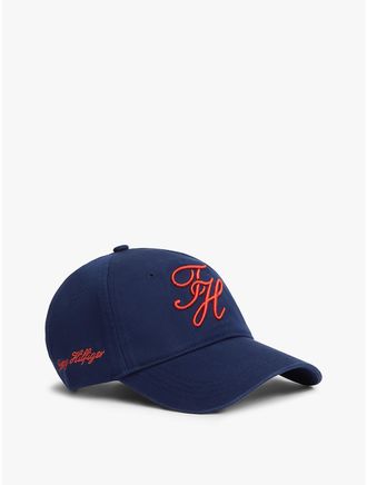 Tommy Hilfiger Mens Embroidered Script Monogram Baseball Cap - Navy