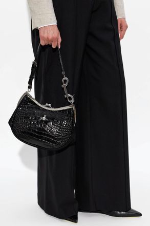 Vivienne Westwood Charm Frame Shoulder Bag, Womens, Black