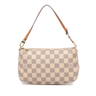 Louis Vuitton Pre-owned Womens Damier Azur Pochette Accessoires - Ivory Textile - One Size