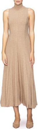 Melloday Sleeveless Turtleneck Midi Dress in Brown at Nordstrom Rack, Size X-Small