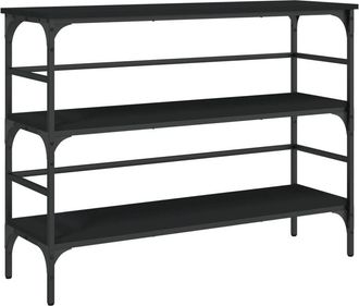 vidaXL Mesa consola madera de ingeniería negro 100x32x75 cm Vidaxl