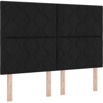 vidaXL vidaXL Fabric Headboard Geometric with Headboard Black 160 cm Fabric