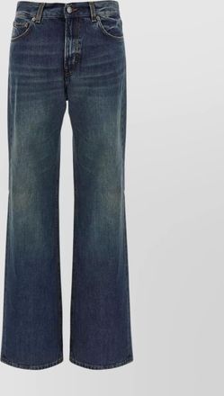 Haikure intense blue denim with contrast stitching