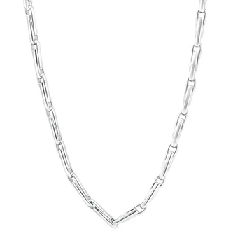 Pompeii3 Mens 14k Gold (41gram) or Platinum (77gram) 4.5mm Link Chain Necklace 22