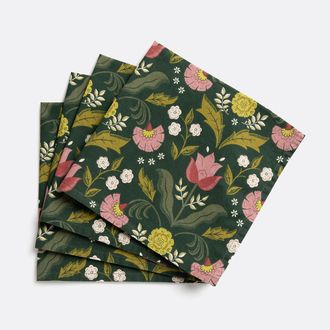 La Redoute Interieurs Set van 4 servetten in gewassen katoen, Suzanna