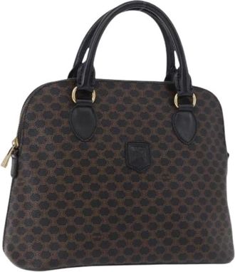Celine Pre-owned Vintage Macadam PVC Hand Bag - Dames - Vintage Handtas - Bruin - ONE Size - Leer - Vintage