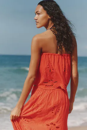 Tiare Hawaii Heliconia Eyelet Top