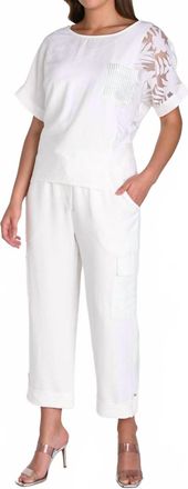 Frank Lyman Design Capri Pants In Off White