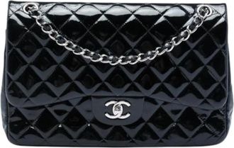 Chanel Pre-owned Classic Flap Schoudertas - Dames - Vintage Schoudertas - Zwart - ONE Size - Leer - Vintage