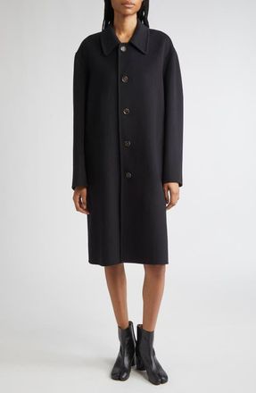 Maison Margiela Wool Double Face Coat in Black at Nordstrom, Size 6 Us