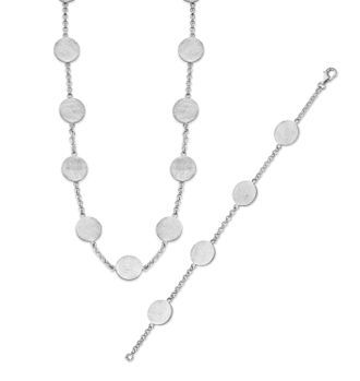 Orphelia WoMens 925 Sterling Silver Set: Chain + Bracelet - SET-045 - One Size