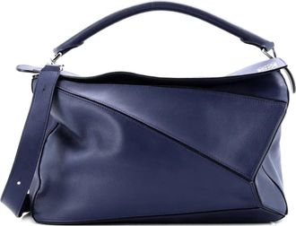 Loewe Puzzle Bag Leather Large satchel - Blauw