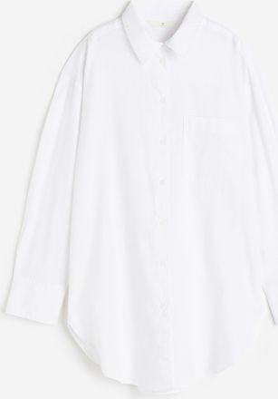 H&M Hemdbluse aus Leinenmischung - White