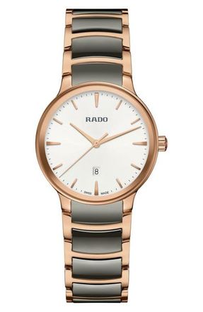 Rado Centrix Bracelet Watch, 30.5mm in Silver-White at Nordstrom