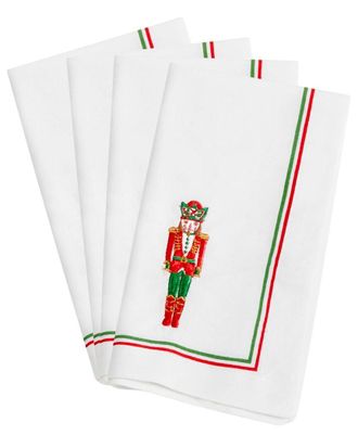 Lenox Set Of 4 Bayberry Nutcracker Napkins