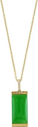 Effy Diamond & Jade Pendant Necklace in Green at Nordstrom Rack, Size 18