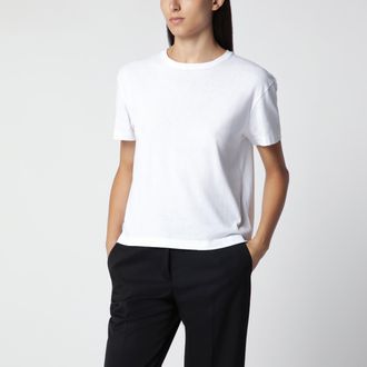 Toteme T-shirt Classic in jersey di cotone biologico bianca