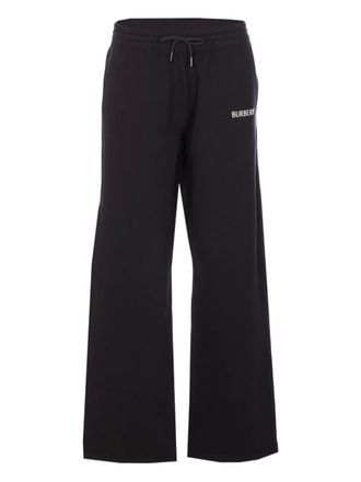 Burberry embroidered logo-detail track pants - Black