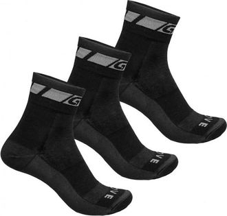 GripGrab Merino Regular Cut 3-Pack Velosocken - Unisex | schwarz