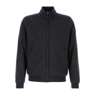 Herno Bomber Jackets, male, Blue, Size: 3XL Nylon Bomber Jacket