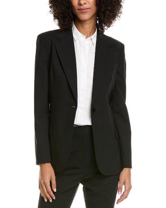 Theory Fitted Wool-Blend Blazer