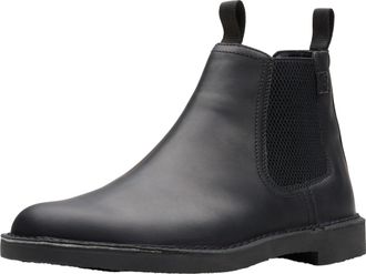 Clarks Mens Shepton Easy Chelsea Boot, Black Leather, 9 UK