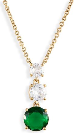 Nadri Triple Drop CZ Pendant Necklace in Gold at Nordstrom Rack