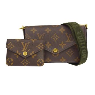 Louis Vuitton Felicie Strap & Go Monogram Canvas Brown Canvas Handbag (Pre-Owned)