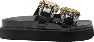 Versace Jeans Couture Buckled Platform Sandals