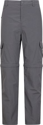 Mountain Warehouse Explore Mens Zip-Off Trousers - Short Length, UV Protect Max, Zip Off Pants - for Spring Summer, Walking, Hiking, Outdoors & Trekking Grey (Short Leng