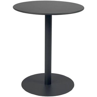 Sweeek Round steel bistro garden table for 2 people Anthracite 60x60x73 cm - Orea