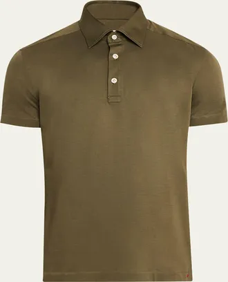 Kiton Mens Cotton Polo Shirt
