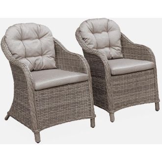 Sweeek Set 2 poltrone da giardino in resina