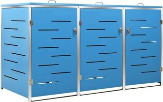 vidaXL Cobertizo Para Tres Contenedores Basura Acero 207x77,5x112,5 Cm Vidaxl