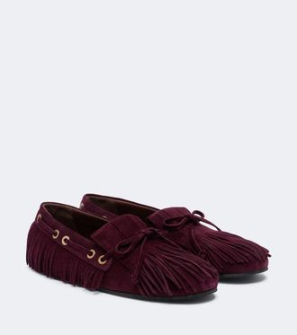 Etro Fringed suede boat shoes